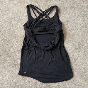 Lululemon Striped Drape Tank with Attached Sports Bra